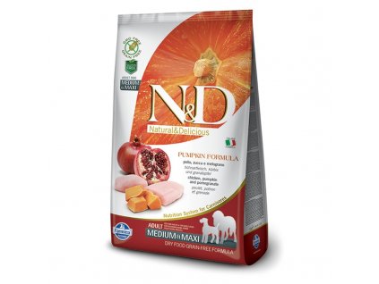 Farmina N&D dog PUMPKIN (GF) adult medium & maxi, chicken & pomegranate 12 kg