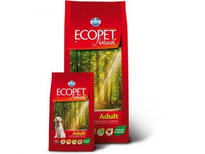 Ecopet Dog Adult Medium Chicken 12+2 kg