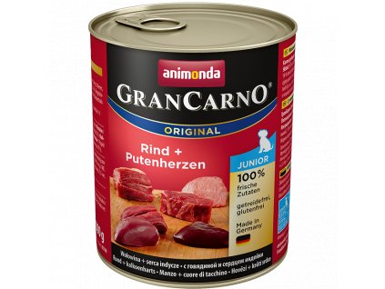 GRANCARNO JUNIOR hovädzie+morčacie srdcia 800g