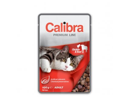 Calibra Cat Adult Kapsička Kura a hovädzie 100g