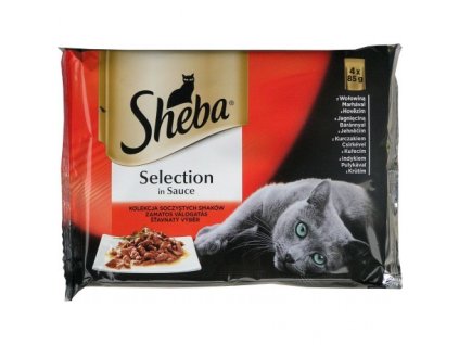 Sheba Selection mäsový výber šťava 4x85g