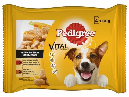 Pedigree kapsičky adult hovädzie a teľacie 4x100g