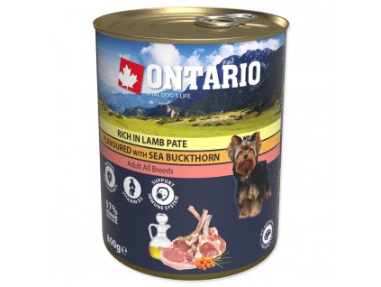 Ontario dog konzerva jahňa/rakytník 800g