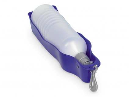 28335 plastova cestovna flasa s miskou na cesty s vasim psom na zabezpecenie tekutin nobby s objemom 750ml