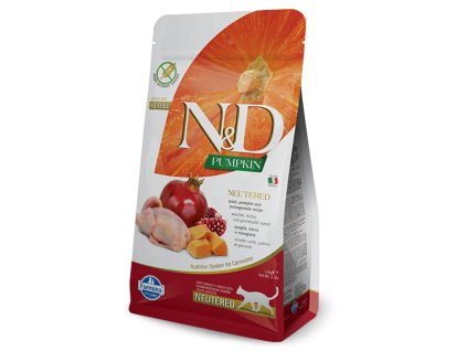 Farmina N&D cat PUMPKIN (GF) adult, neutered, quail & pomegranate 1,5 kg
