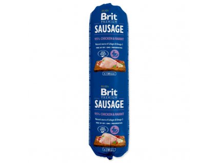 Brit Dog Saláma Premium by Nature Chicken and Rabbit 800g