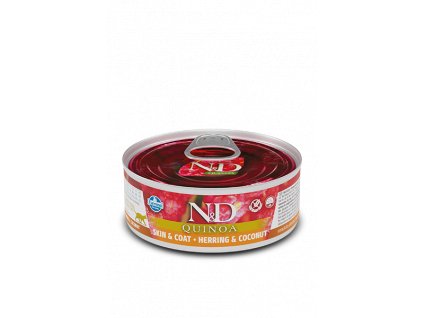 Farmina N&D cat QUINOA herring & conut konzerva 80 g