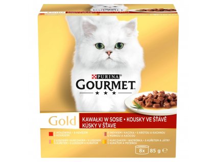 Gourmet Gold kúsky v šťave 8x85g