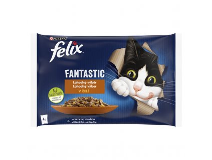 FELIX Fantastic s králikom a jahňacím v želé 4 x 85 g