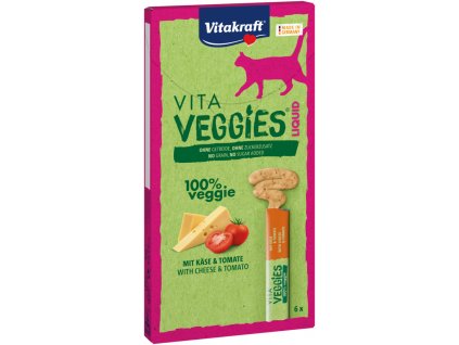 Vitakraft Cat Vita veggies Liquid Snack paradajka a syr 6x15g/90g