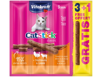 Vitakraft Cat stick morka/jahňa 3+1 24g