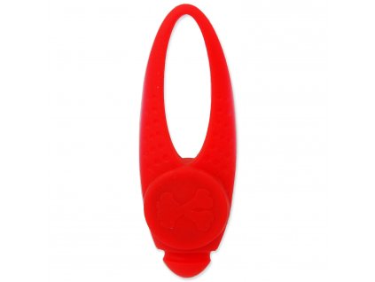 Dog Fantasy Prívesok na obojok LED silikón červený 8cm