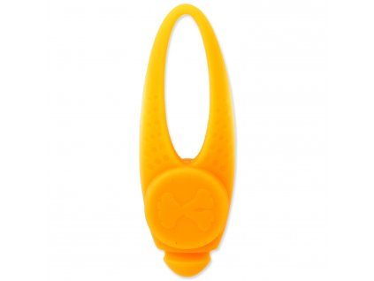 Dog Fantasy Prívesok na obojok LED silikón oranžový 8cm
