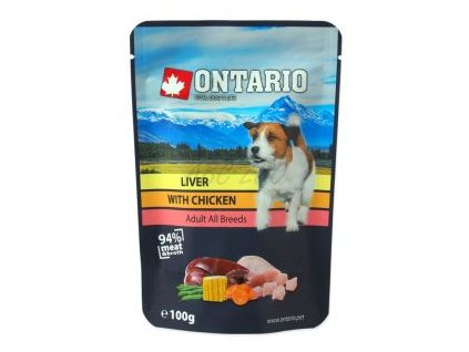 Ontario dog kapsička Liver chicken 100g