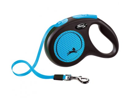 Flexi vodítko Neon M páska modrá 5m/25kg