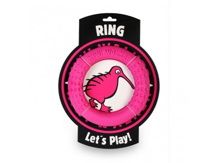 Kiwi Walker Ring Mini hračka z TPR ružová 13cm