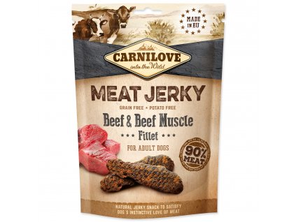 Carnilove dog pamlsok meat jerky hovädzie 100g
