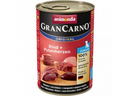 GRANCARNO JUNIOR hovädzie+morčacie srdiečka 400g