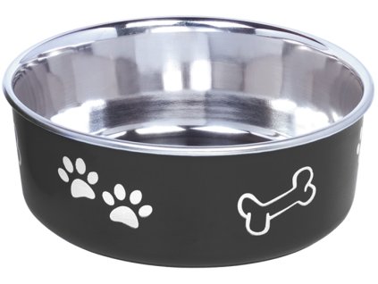 nobby fusion nerez miska s plast oplastenim cerna 16cm 940ml