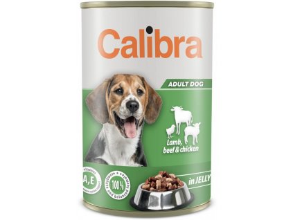 MB Calibra Dog konzerva Lamb,beef&chicken in jelly 1240g