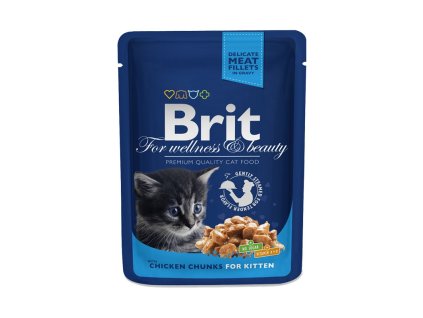 SZP Brit Premium Kitten kuracie kúsky - 100g