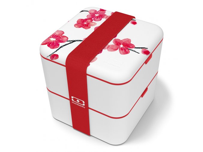 2 obedovy box monbento blossom cervene kvety
