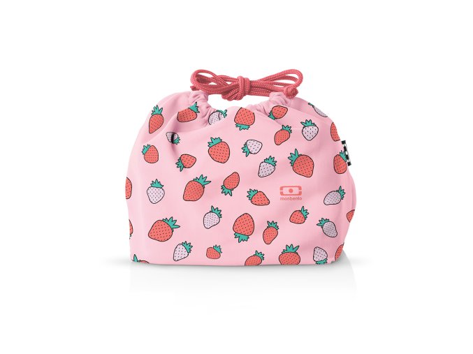 1 taska monbento pochette strawberry ruzovo bila