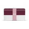 2 obedovy box monbento original winter berry fialovo bila