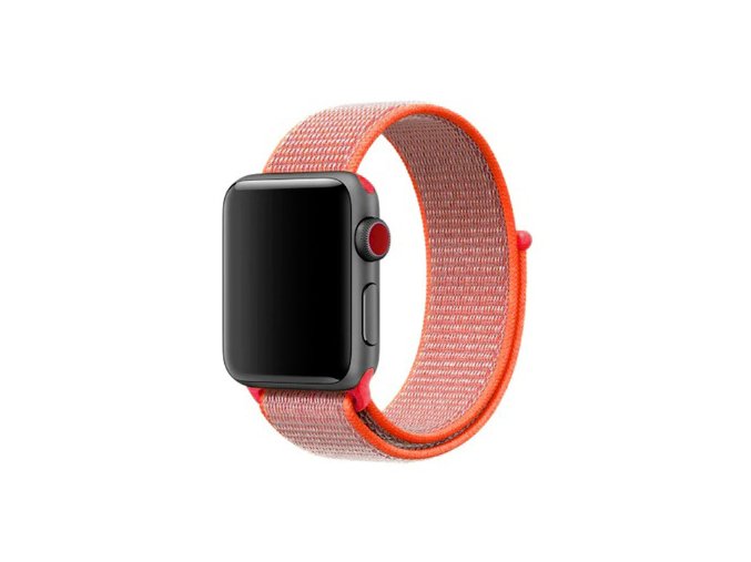 oranzovocerveny provlekaci reminek na suchy zip pro apple watch