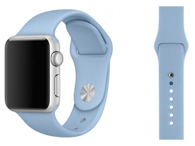barva lehce modra silikonovy reminek pro apple watch