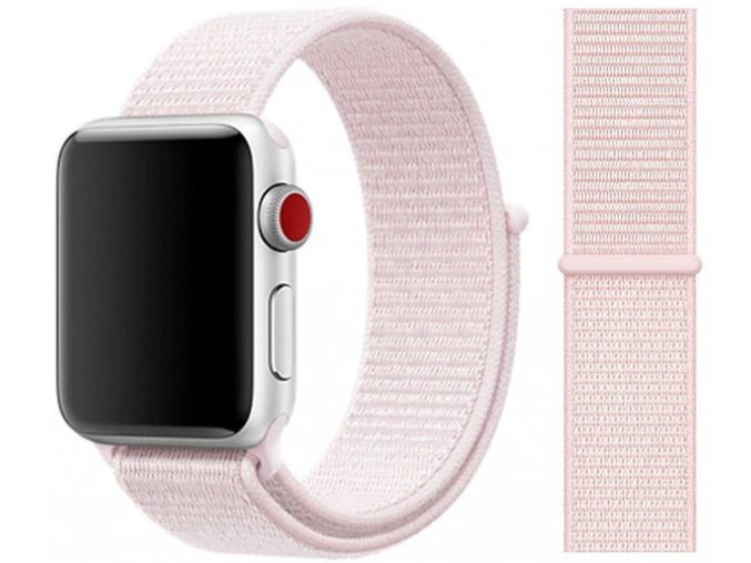 provlekaci reminek na suchy zip pro apple watch perlove ruzovy