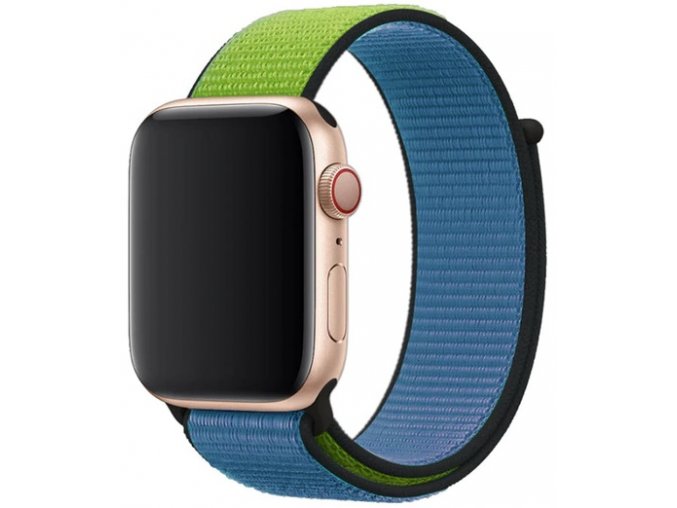 modrozeleny provlekaci reminek na suchy zip pro apple watch