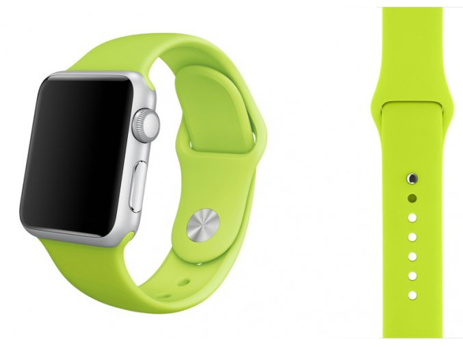 Zelený silikonový řemínek pro Apple Watch 38, 40 a 41 mm