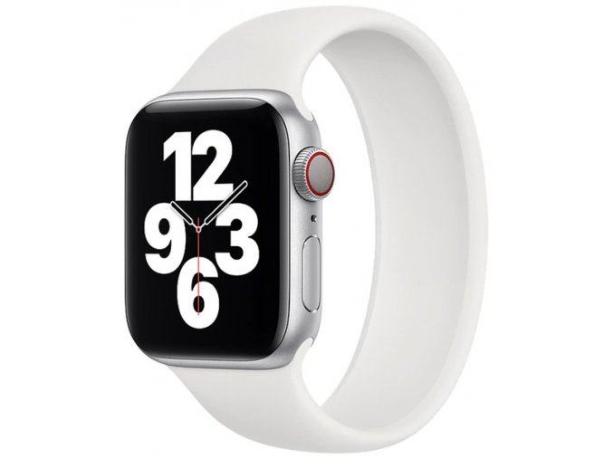 silikonovy reminek pro apple watch navlekaci bily