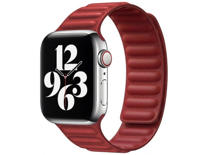 kozeny magneticky reminek pro apple watch 2 generace cerveny