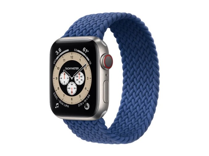 pleteny nylonovy navlekaci reminek pro apple watch modry