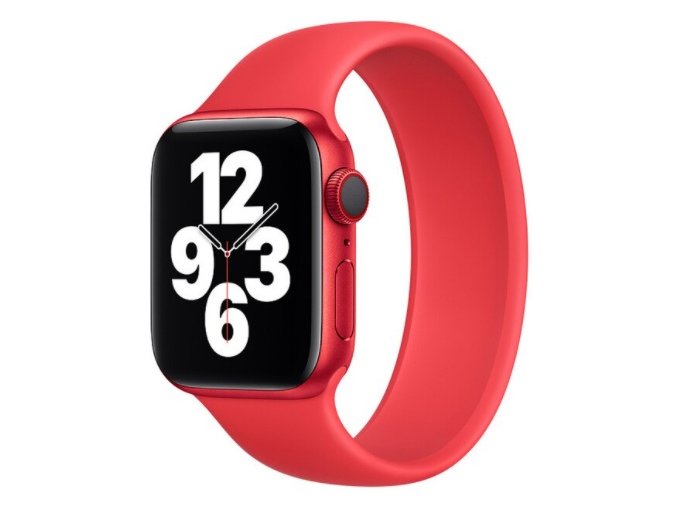 silikonovy reminek pro apple watch navlekaci cerveny