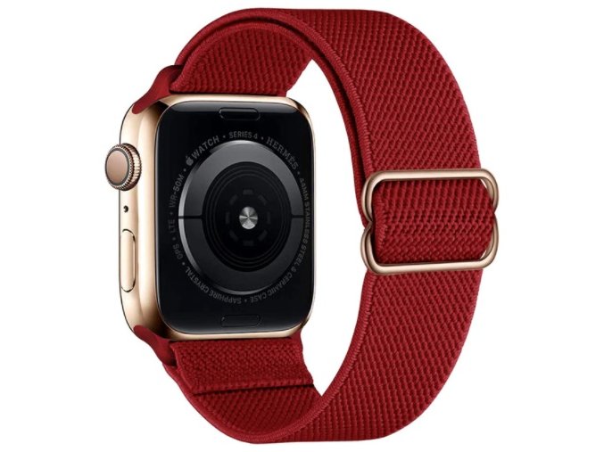 elasticky navlekaci reminek pro apple watch s prezkou cerveny
