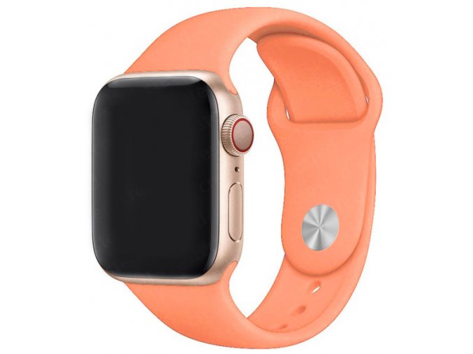 broskvový silikonovy reminek pro apple watch