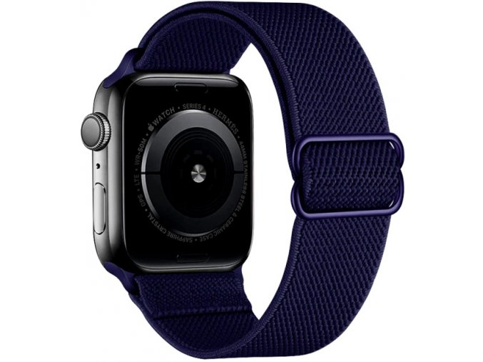 elasticky navlekaci reminek pro apple watch s prezkou navy modry
