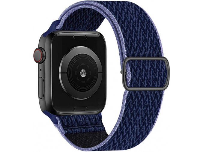 elasticky navlekaci reminek pro apple watch s prezkou pulnocne modry