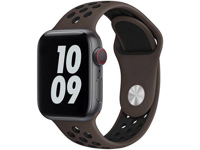 hnedocerny silikonovy reminek pro apple watch