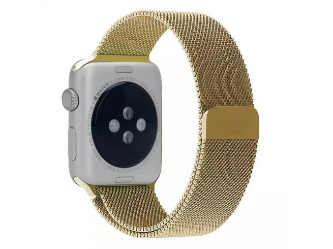 Milánský tah s magnetickým zapínáním pro Apple Watch 38, 40 a 41 mm zlatý