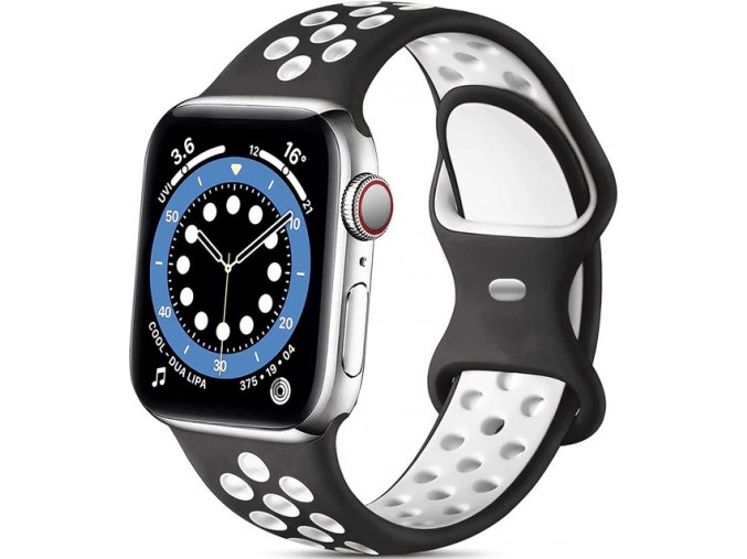 cernobily silikonovy reminek pro apple watch typ2