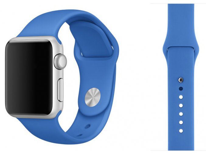 Královsky modrý silikonový řemínek pro Apple Watch 38, 40 a 41 mm