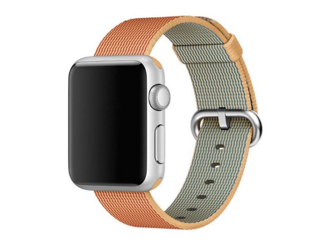 zlatocerveny tkany nylonovy reminek pro apple watch