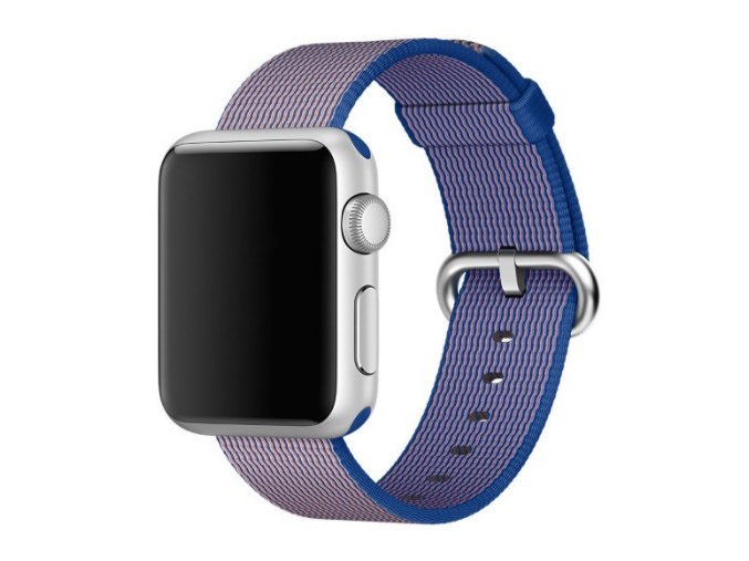 kralovsky modry tkany nylonovy reminek pro apple watch