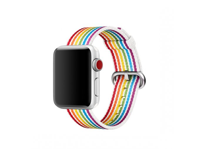 duhovy pride tkany nylonovy reminek pro apple watch 01