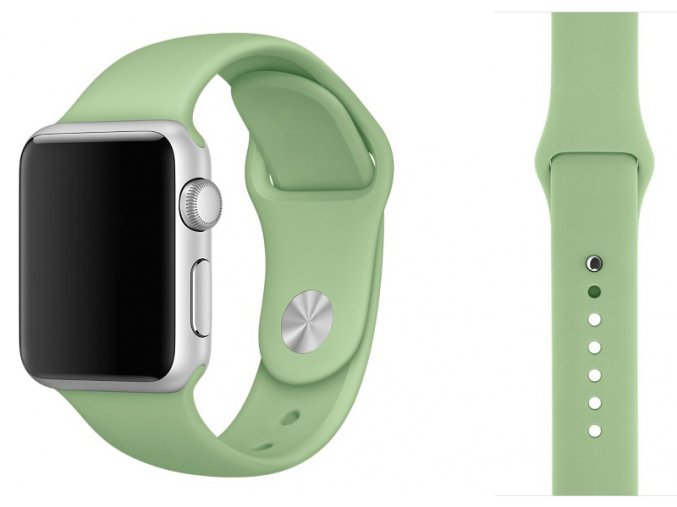 Barva mátová silikonový řemínek pro Apple Watch 42, 44 a 45 mm