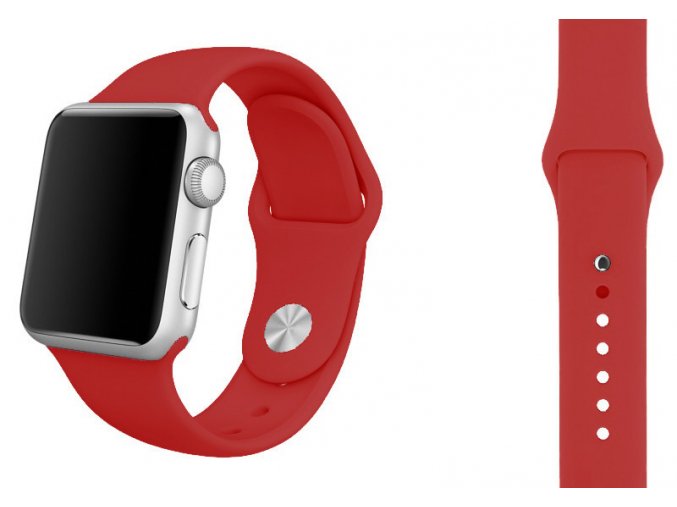 svetla ruze silikonovy reminek pro apple watch